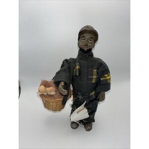 Vtg Hobo Junction‎ Fast Finger Jake Doll Dog Basket Homeless Sculpture Resin